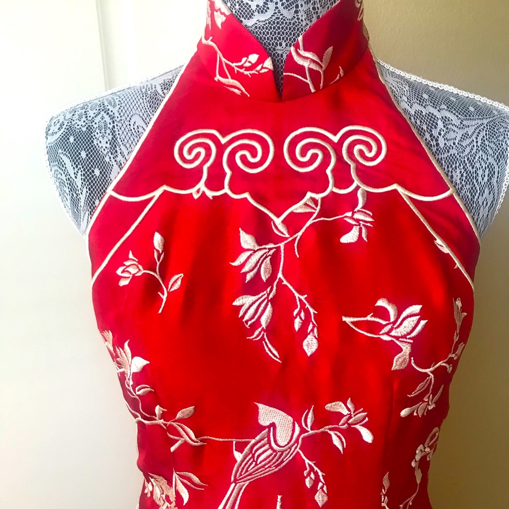 Chinese vintage, silk, Shanghai Tang qipao dress